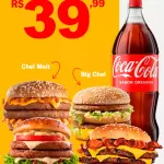 4 HAMBURGUERES 2 CARNES + 1 COCA 2 L