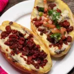 Molletes con chorizo