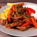 Saltado de molleja
