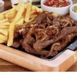 Filé de Carne + Calabresa + Fritas