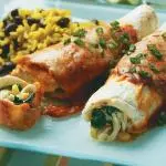 Spinach and chicken enchiladas