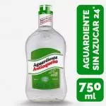 Botella Aguardiente. guaro Verde 75c
