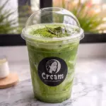 Matcha latte with protein