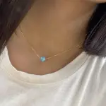 Choker bolita de Larimar Oro 18k