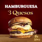 Hamburguesa 3 Quesos