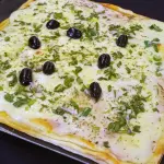 Pizza con Mozzarella al Verdeo
