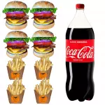 4 x 4 Deluxe🍔🍔🍔🍔🍟🍟+ COCA 2L