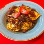 Raviolis 4 Quesos Salsa Pesto