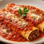 Panqueca de carne ao sugo