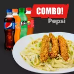 Una pasta con tiras + refresco 400ml