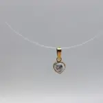 Gargantilla transparent dije corazon