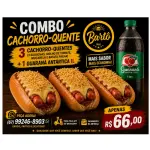 Combo de hot dog + guarana litro