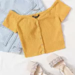 Top tejido de canalé