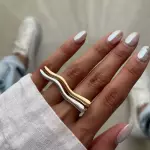 Anillo regulable dorado y plateado