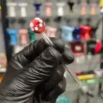 Piteira de Vidro Cogumelo Achatado 5