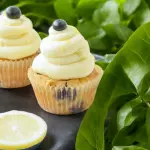 Cupcakes de limón con arandanos🫐