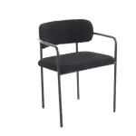 Silla Geneve tela boucle Negro