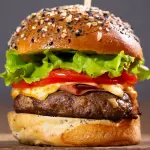 Hamburguesa pollo apanado