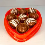 Trufas de coco y chocolate