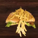 Baurú para 2 con papas fritas