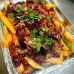 PAPAS BACON CON BBQ