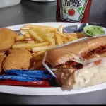 Prensado zap + batata frita+ nungts.