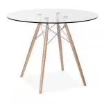 Mesa Eames Vidrio 100cm