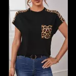 Camiseta de leopardo con parche *