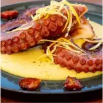 POLVO AO CREME DE BATATA DOCE