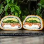 Sushi burger salmón