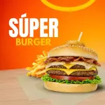 Súper burger con papas