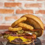 Aros de cebolla en burger (2UND)
