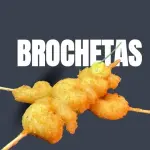 Brochetas de camarón