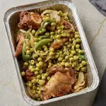 Ailes de poulet aux petits pois
