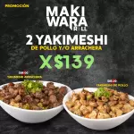 Gohan y Yakimeshi con pollo los 2 x
