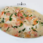 Camarão ao molho de queijo