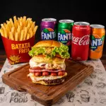 X - Tudo + fritas + Refri lata