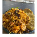 Arroz con camarón y pulpo