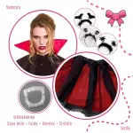 Set Vampira Infantil/Adulta