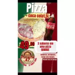 Pizza 3 sabores + coca cola 1.5 L