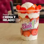 Fresas con Crema y Helado