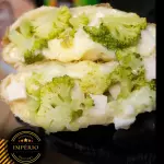 Brócolis, palmito, requeijão e q
