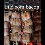 CHURRASCO COMPLETO FILÉ COM BACON