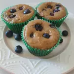 Muffin de baunilha com mirtilo