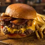 Hamburguesa Americana con papas