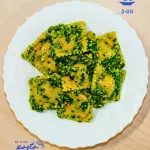 Ravioli de berenjena con pesto