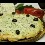 pizza queso azul