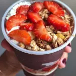 Açaí 500ml Morango com 2 adicionais
