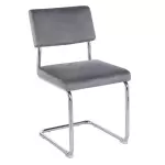 Silla Cesca Cromo pana gris liso