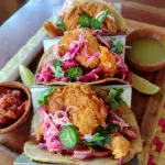 TACOS DE CAMARON EMPANIZADO